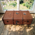20th Century Vintage Wooden Banded Steamer Trunk (Dimensions: 34 X 91 X 55cm)
