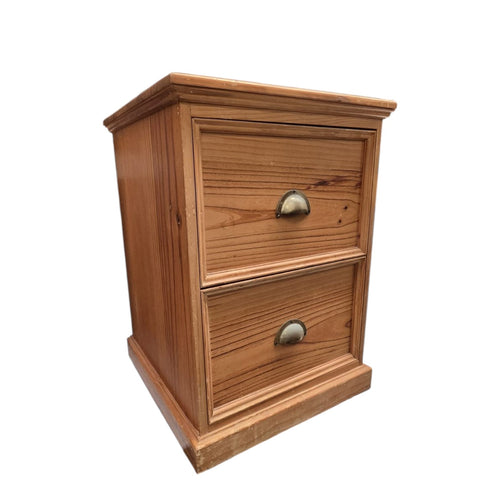 2 Drawer Timber Filing Cabinet - Side Table