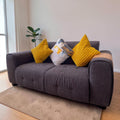 2 Seater Boucle Fabric Grey Sofa
