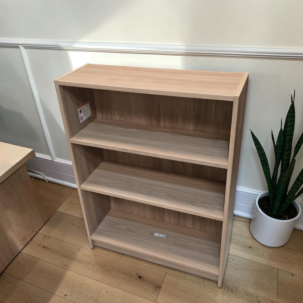 3-Tier Oak Effect Wooden Bookcase x4 Available