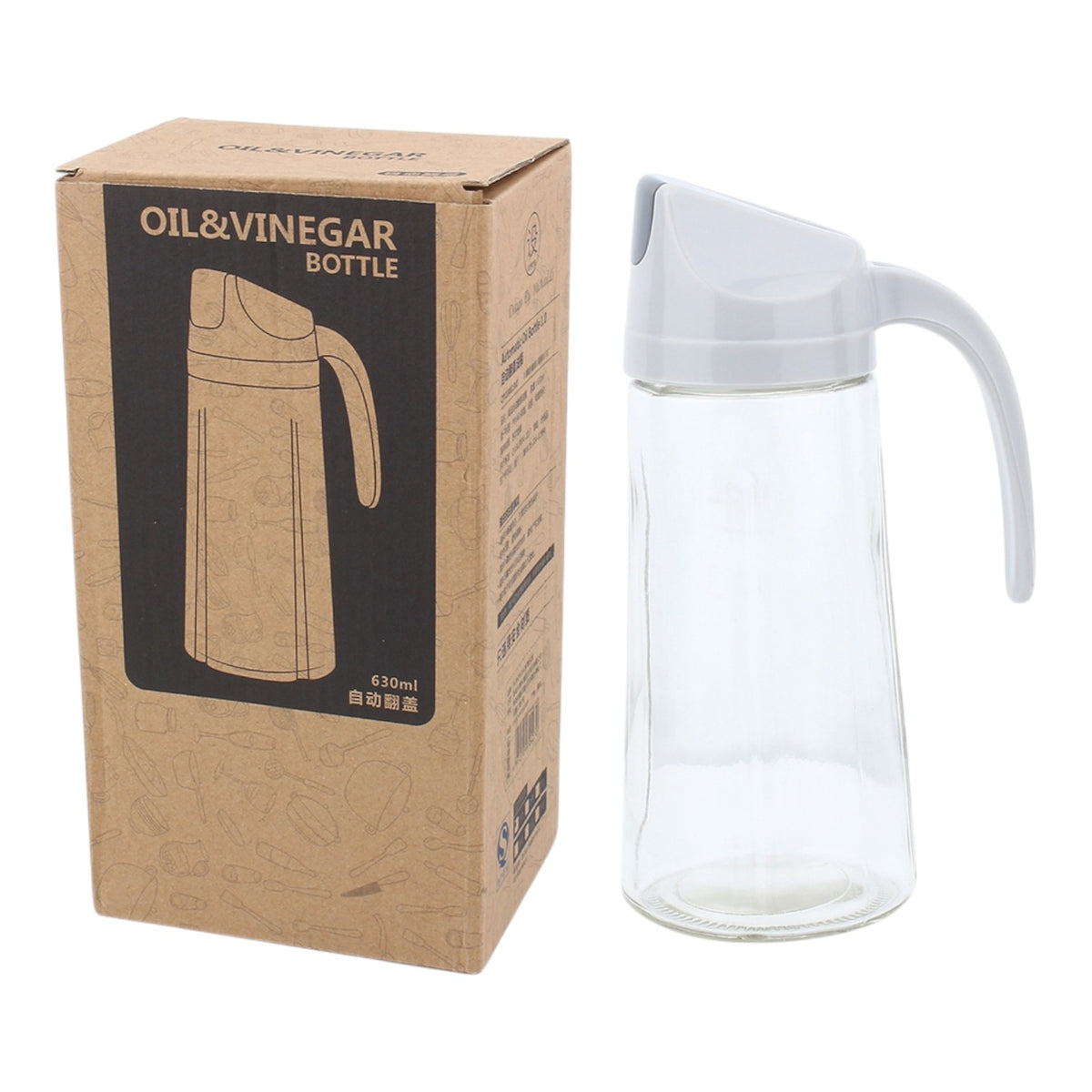630ML Automatic-Lid Oil And Vinegar Bottle