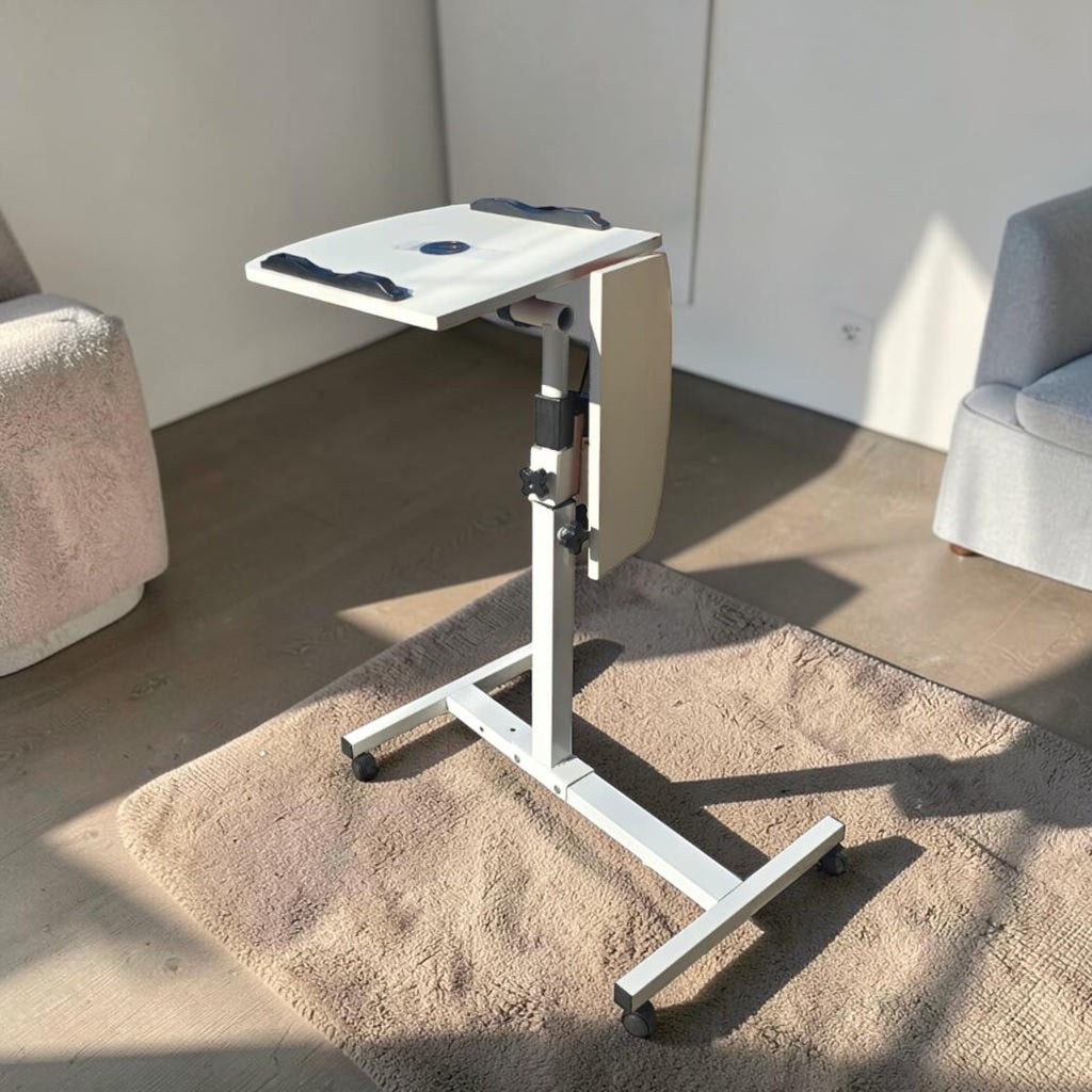 Adjustable Rolling Mobile Laptop Desk / Overbed Table
