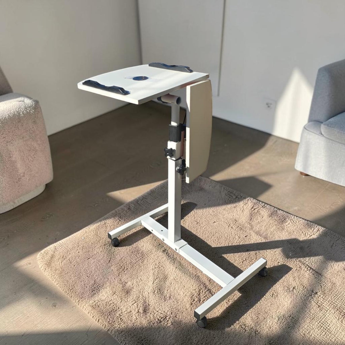 Adjustable Rolling Mobile Laptop Desk / Overbed Table