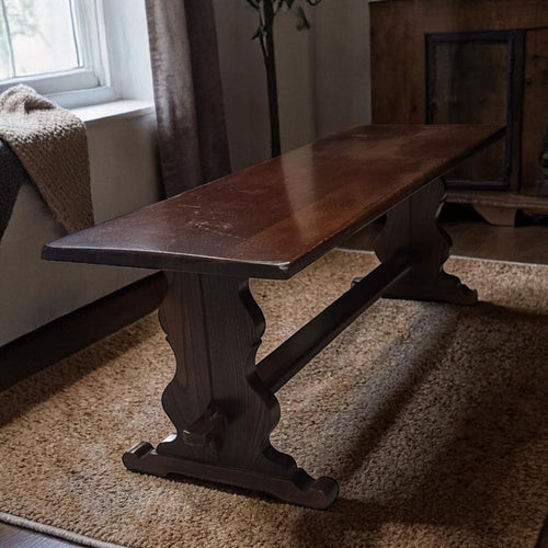 Antique French Refectory Trestle Table - Bench