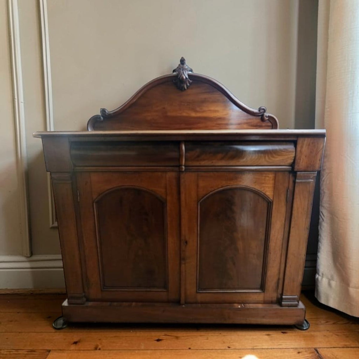 Antique Victorian-Style Two-Door Cabinet