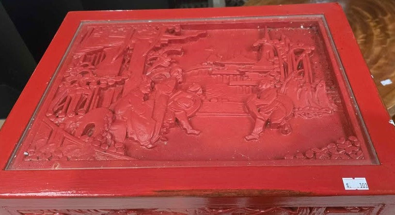 Antique Asian Side Table – Vintage Wooden Accent Table