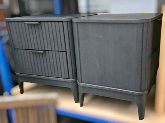 Antonio Black Bedside Table (L 49cm x D 40cm x H 53cm)