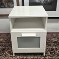 BRIMNES Bedside table, white, 39x41x53 cm