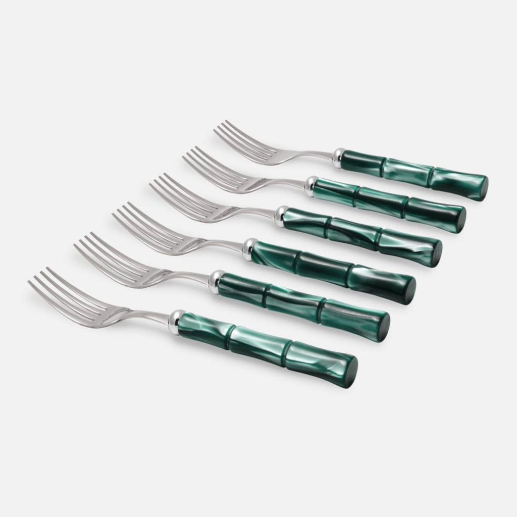 Bamboo-Style Stainless Steel Cutlery 9x Forks, 11x Spoons, 1x Knife $6 Each