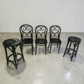 Black Bentwood Original Thonet No. 4 Cafe Daum X5 Chairs, X2 Stools ($150 Each)