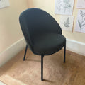 Black Boucle Dining Chair