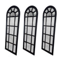 Black Arched Window-Style Mirror