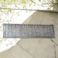 Blue And Grey Long Runner Rug (300cm X 80cm)