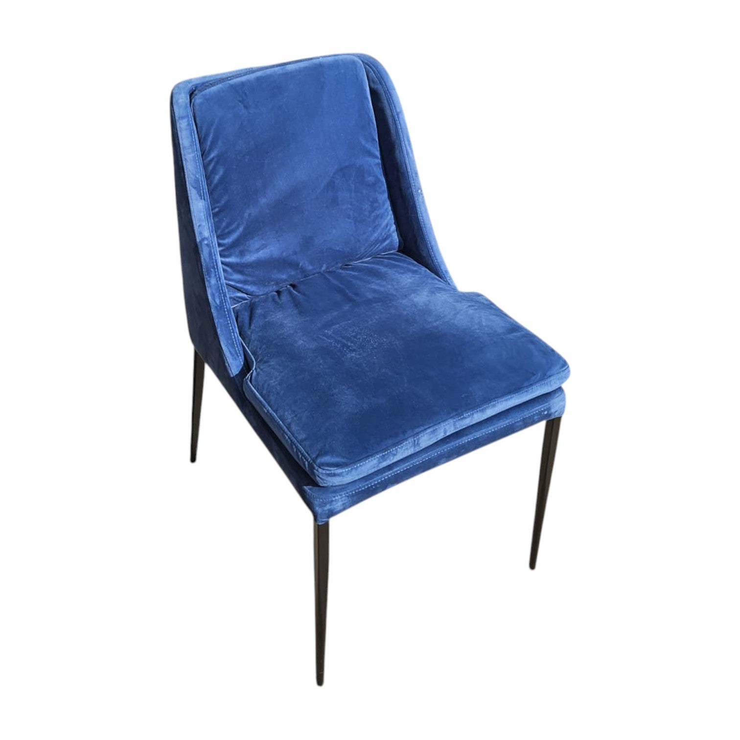 Blue Velvet Dining Chairs X6 (Priced Each)