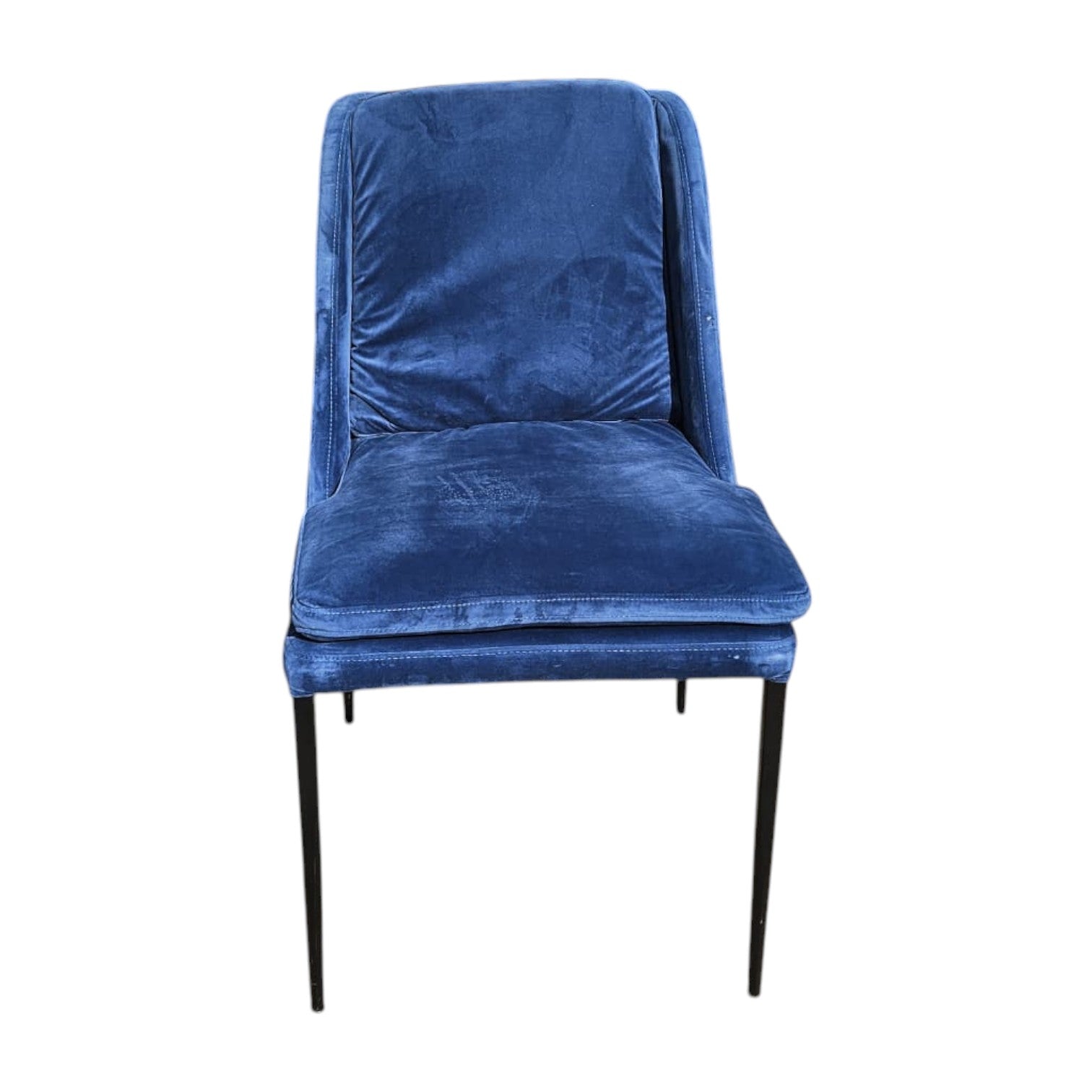 Blue Velvet Dining Chairs X6 (Priced Each)