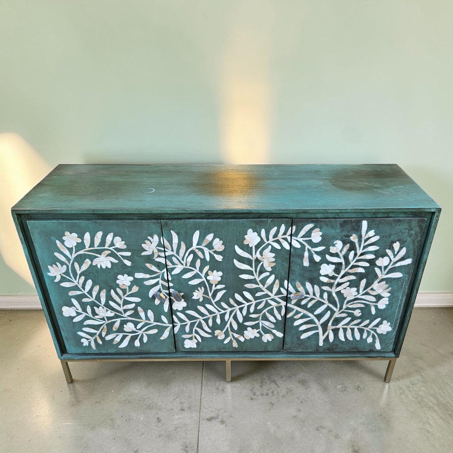 Bone Inlay Toria Design Credenza Table Entertainment Unit (88x148x46)