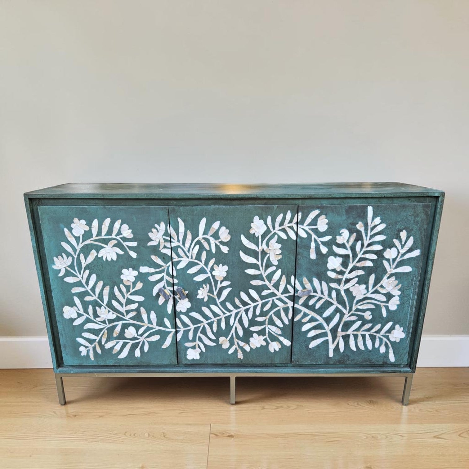 Bone Inlay Toria Design Credenza Table Entertainment Unit (88x148x46)