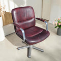 Burgundy Leather Executive Office Chair (Dimensions: 86x60x60)