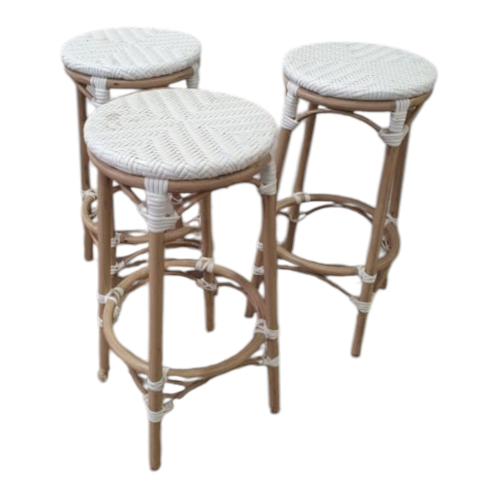 Butler Specialty Tobias Rattan Round Stools X3 (Priced Each)