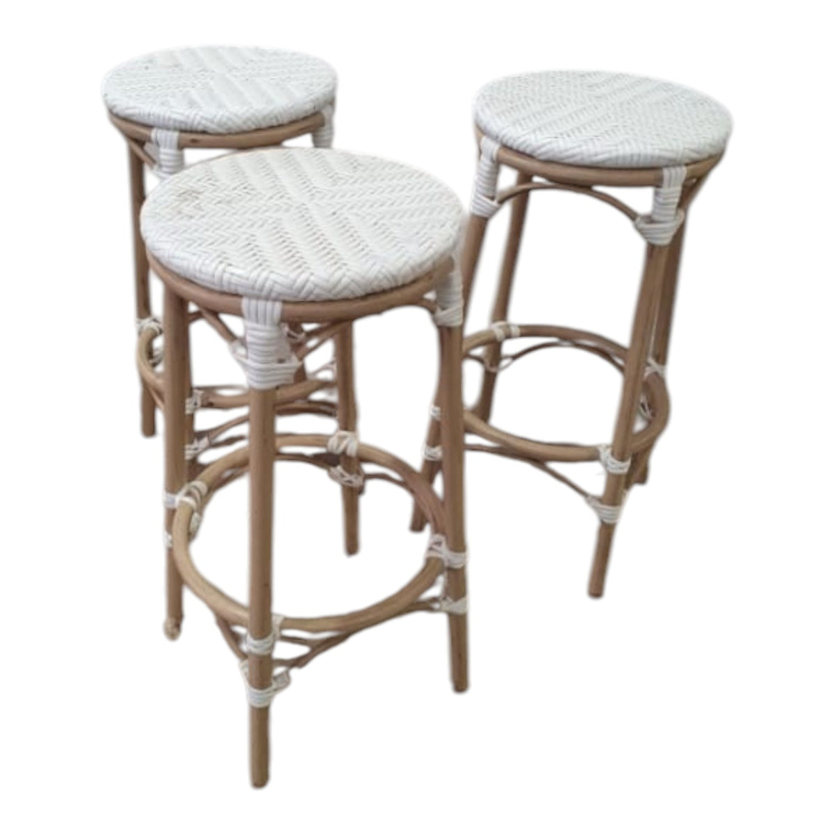 Butler Specialty Tobias Rattan Round Stools X3 (Priced Each)