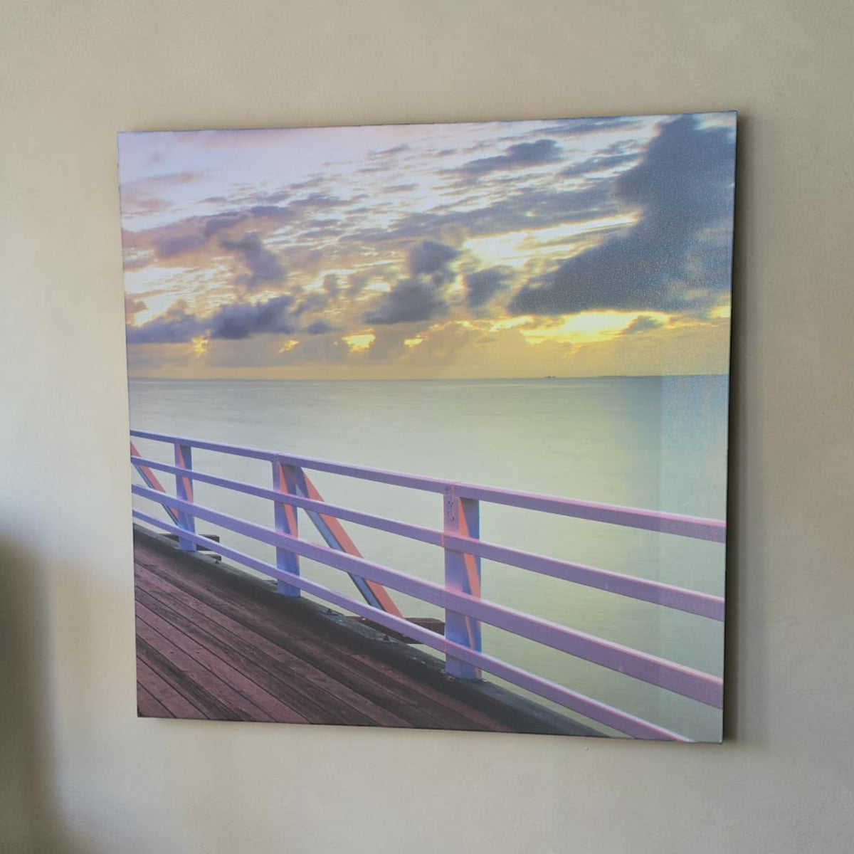 Calm Water At Sunset Wall Art (Dimensions: 60x60)