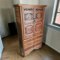 Carved Wooden Asian Armoire Wardrobe (Dimensions: 175x90x48)