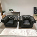 Chesterfield chairs x2 H70 W12