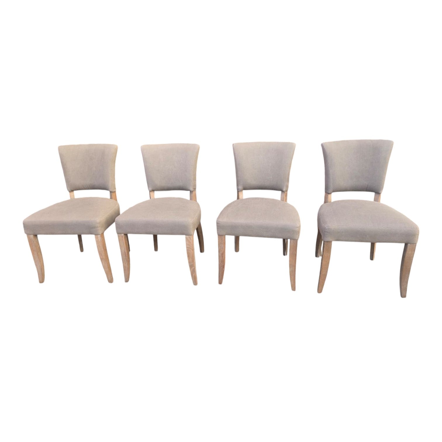 Clara Oakwood Linen Dining Chair Grey 6 Available (Priced Each)