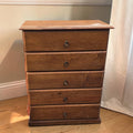 Classic Wooden Five-Drawer Tallboy