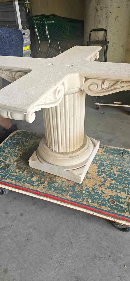 Concrete outdoor Table with Glass top