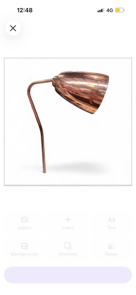 Modern Standing Floor Lamp in Copper Finish