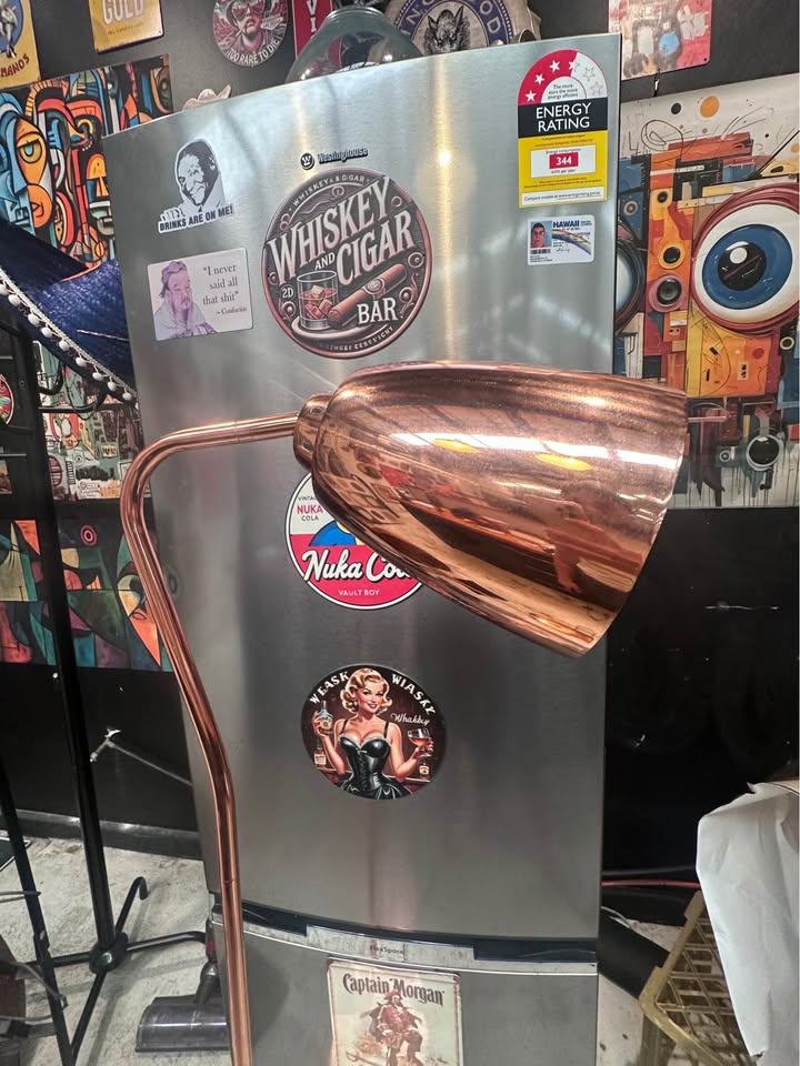 Modern Standing Floor Lamp in Copper Finish