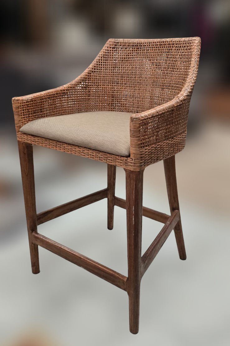 Cuban Counter Stool Antique Oak Finish (90x51x47)