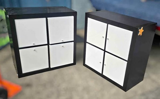 Cube storage shelves x2 (77x77)