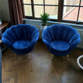 Darcy And Duke Navy Shell Armchairs Rrp 1290 Each (Selling For 399 Each)