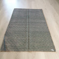 Dark Charcoal And Beige Geometric Woven Flatweave Rug (Dimensions 154 X 242cm)
