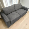 Dark Grey Two Seat Fabric Sofa (Dimensions: 70x196x90)