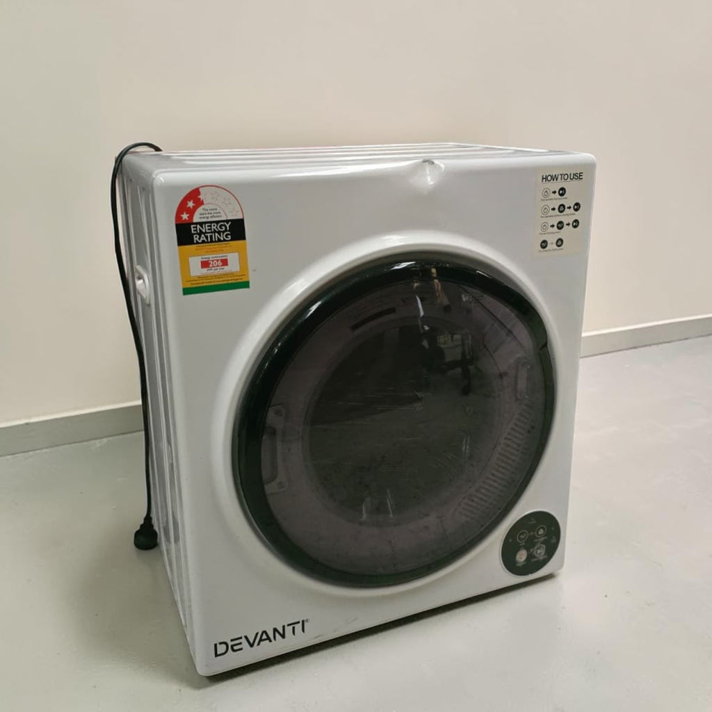 Devanti 5kg Vented Tumble Dryer With A White Finish (Dimensions: 68x60x40)