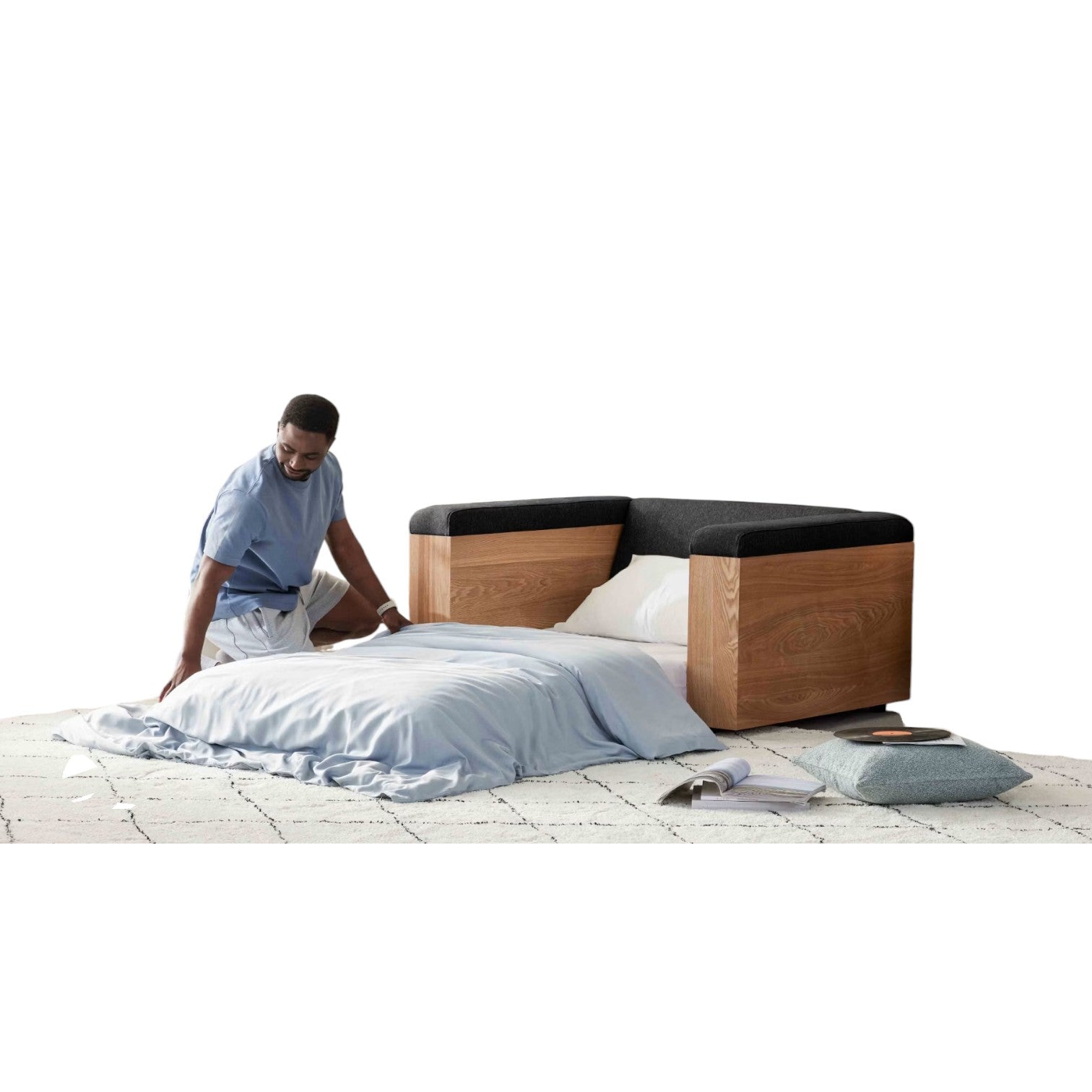 Ecosa Rio Timber Armchair Sofa Bed