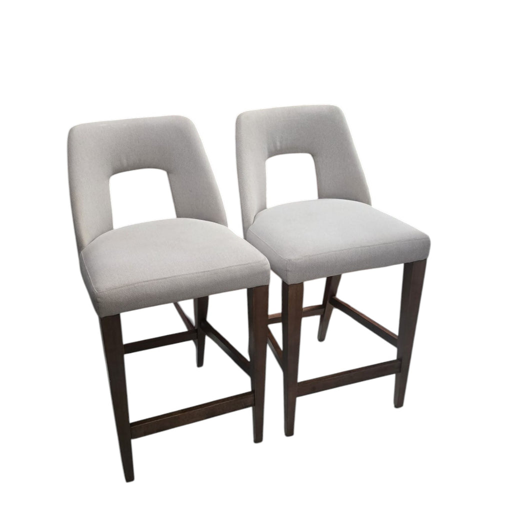 Fabric-Upholstered Bar Stools X4