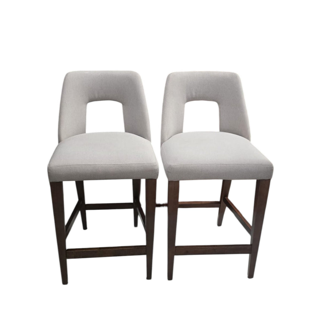 Fabric-Upholstered Bar Stools X4