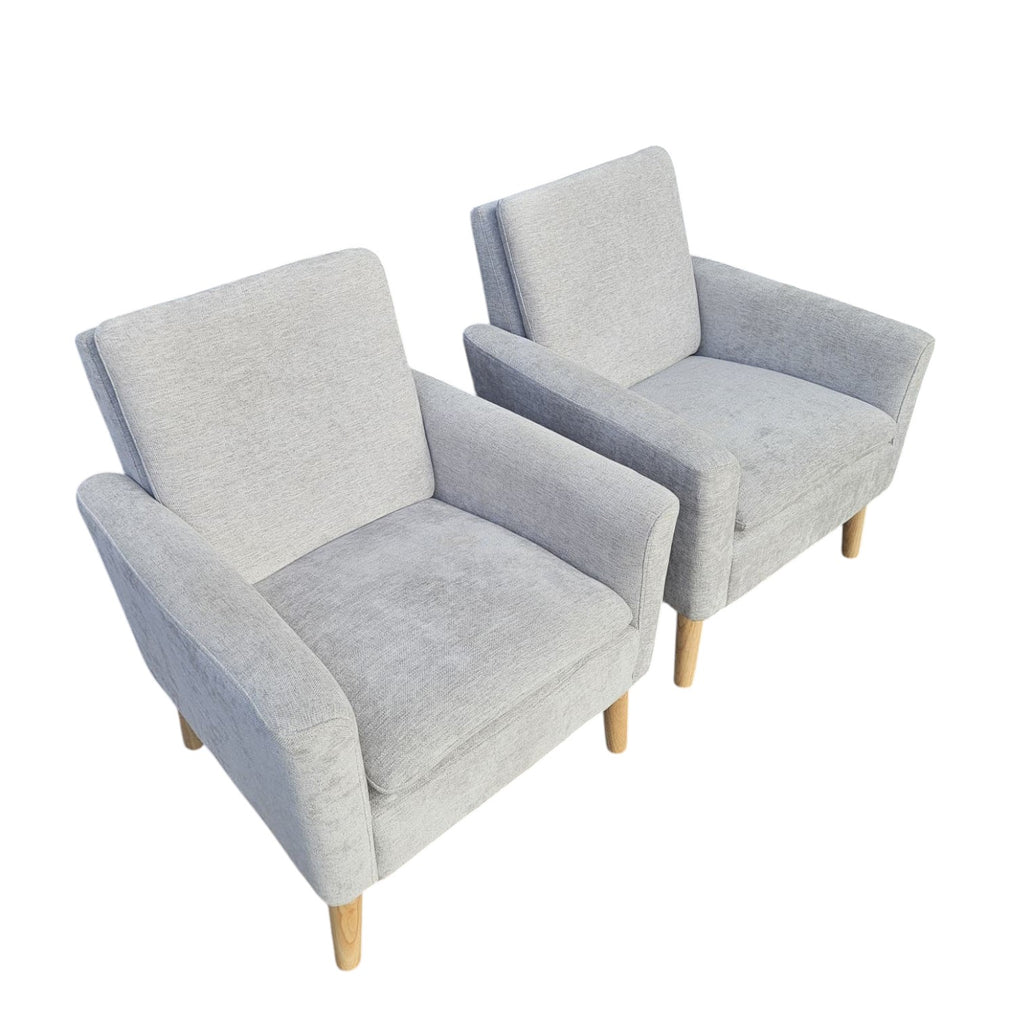 Fantastic Furniture Jenna Light Grey Armchairs (Dimensions: 85x76x72) (Priced Each)