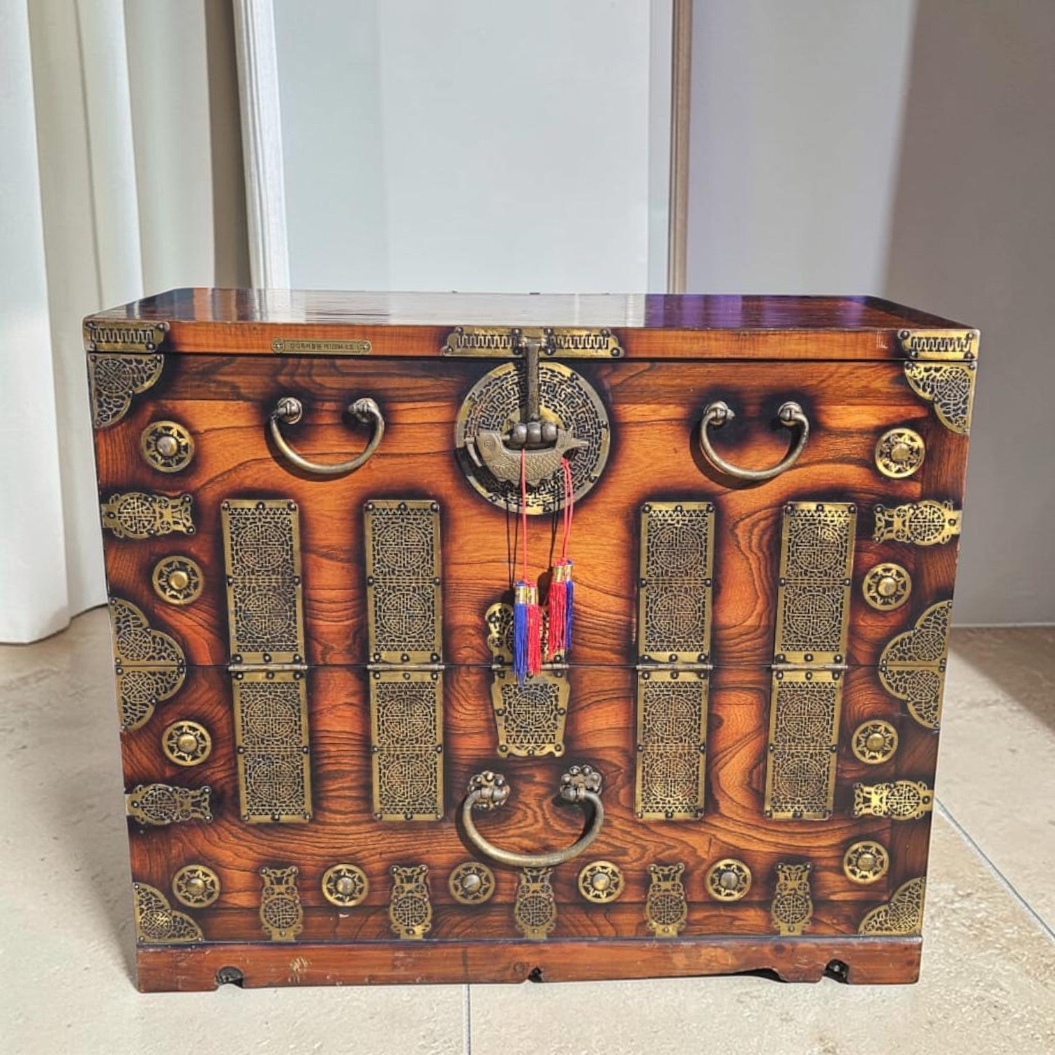 Fine Antique Korean Bandaji Style Storage Chest (Dimensions: 76x90x50)