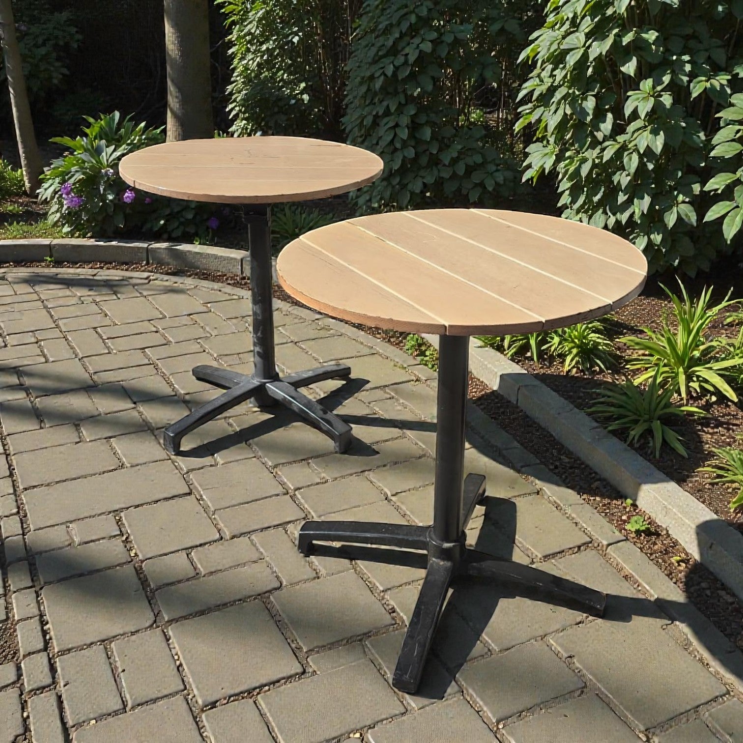Folding Cafe Tables x2 (H75 Round 68) 70 each