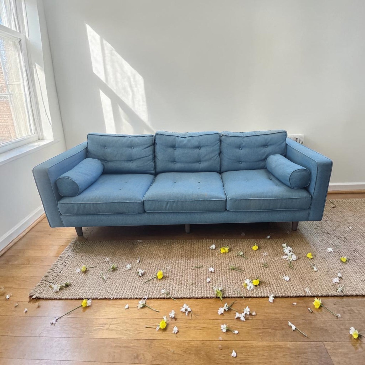 Freedom Copenhagen 3 Seater Sofa In Teal Fabric