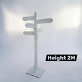 Freestanding Customizable Directional Signpost (Height 2m)