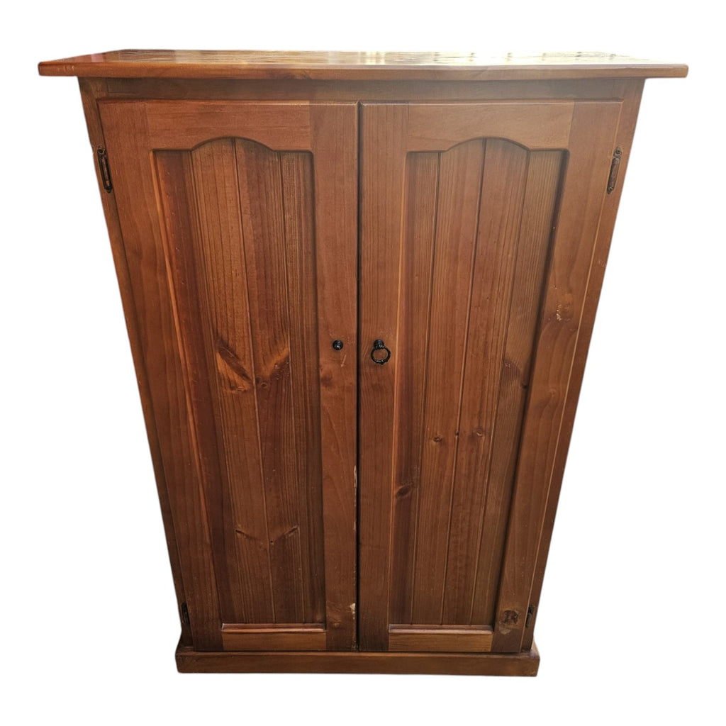 Freestanding Wooden Two-Door Storage Cabinet (Dimensions: 132x38x89)