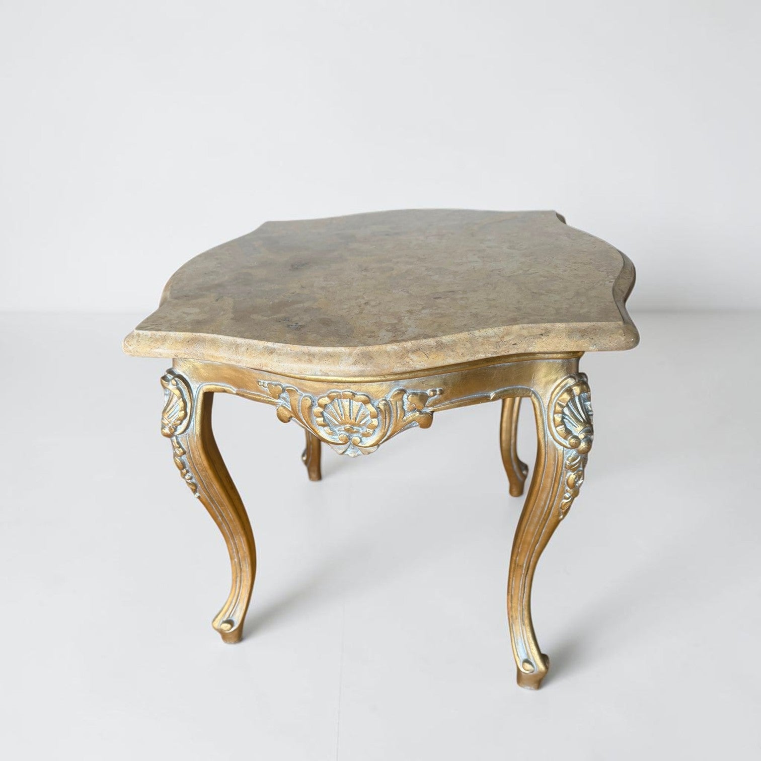 French Louis Xv Style Marble Top Coffee Table Set