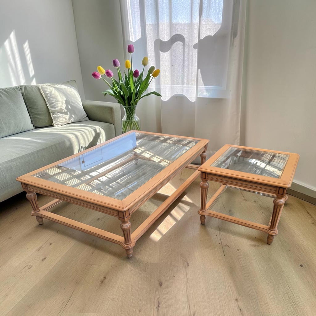 French Provincial Coffee & Side Table Set (2-Piece)