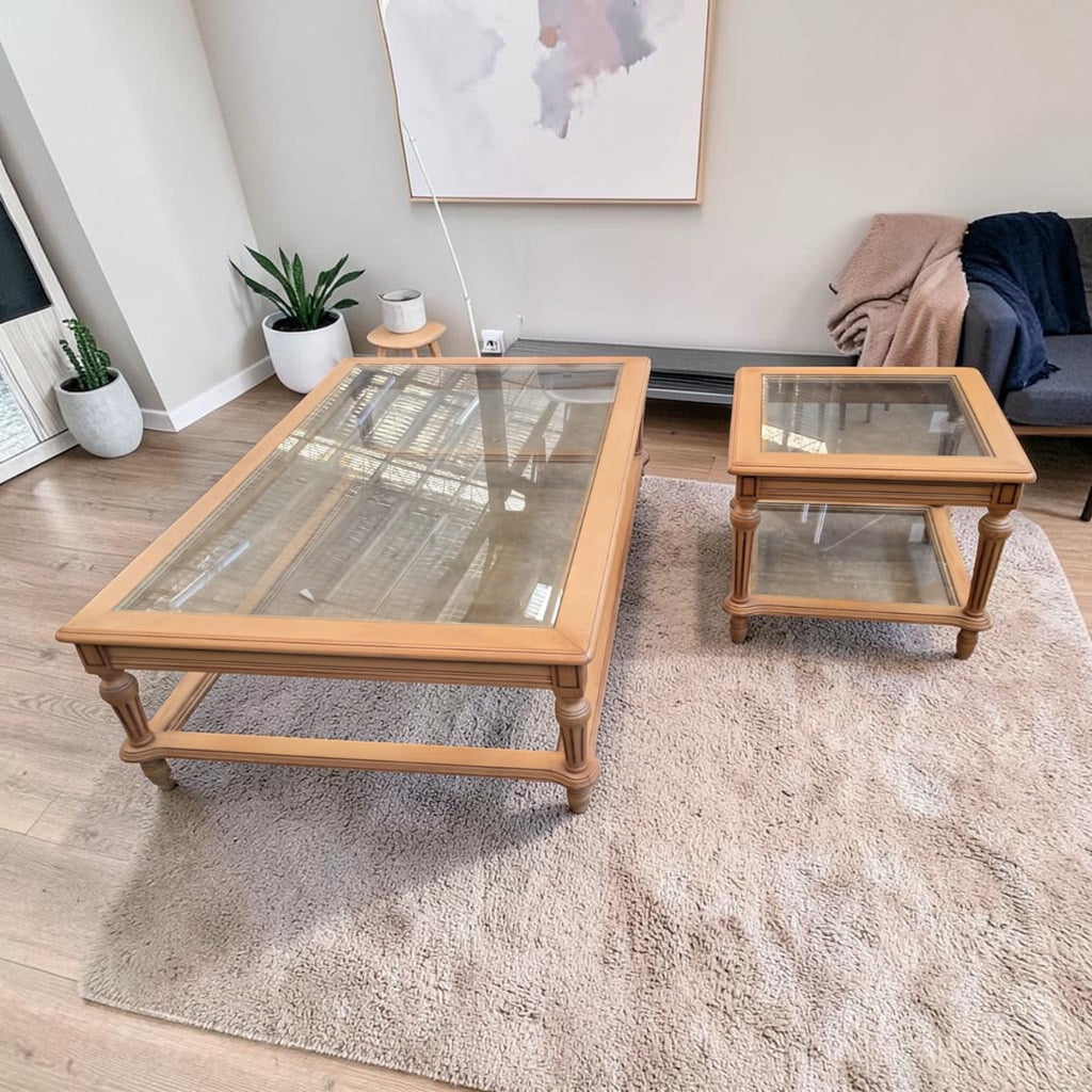 French Provincial Coffee & Side Table Set (2-Piece)